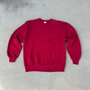 Vintage Jerzees Sweatshirt Adult Large Red Pull Over Made In USA‎
